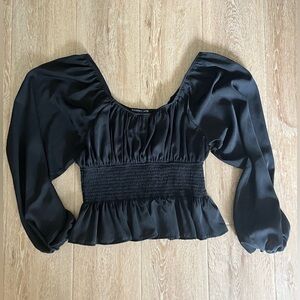 Sincerely Jules Smocked Ruffle Crop Top